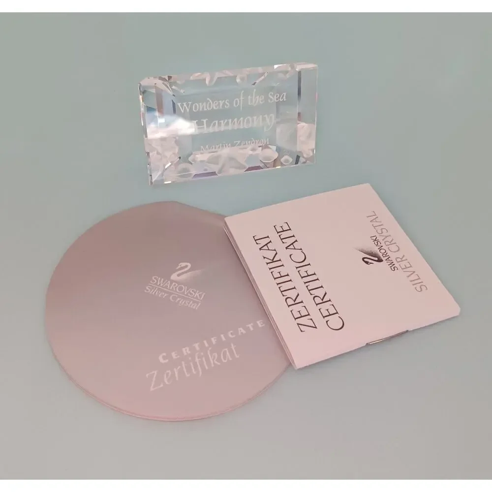 Swarovski Wonders of the Sea Harmony 2005 Crystal Plaque Figurine W/Box
